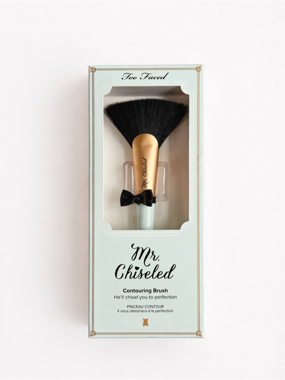 Too Faced Mr. Chiseled Contouring Brush Teddy Bear Hair NIB